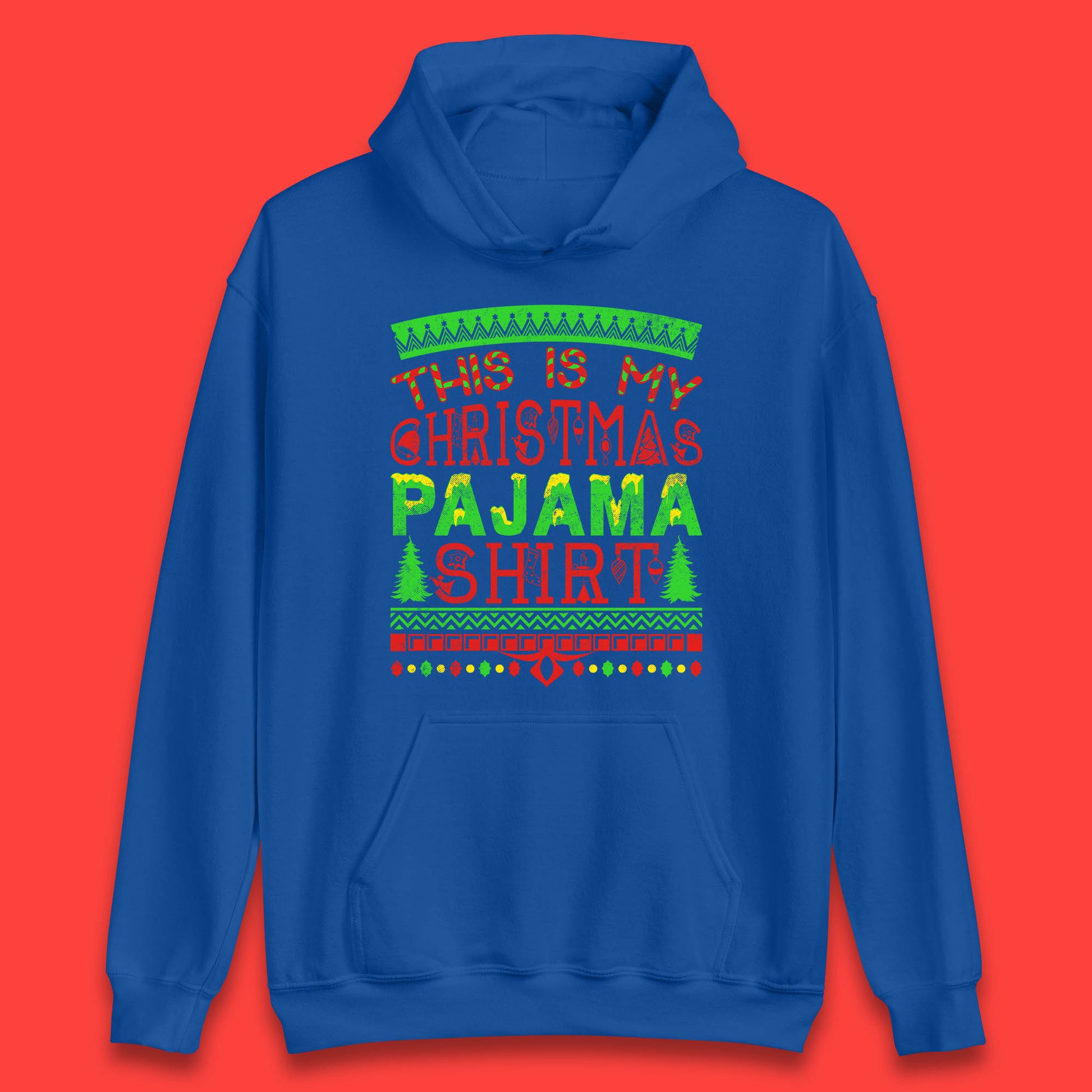 this is my christmas pajama shirt hoodie