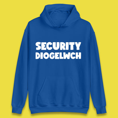 Security Diogelwch Security Services Diogelwch Cymru Workwear Guard Doorman Bodyguard Unisex Hoodie