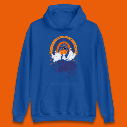 Halloween Boo Ghosts With Witch Pumpkin Scary Spooky Season Unisex Hoodie