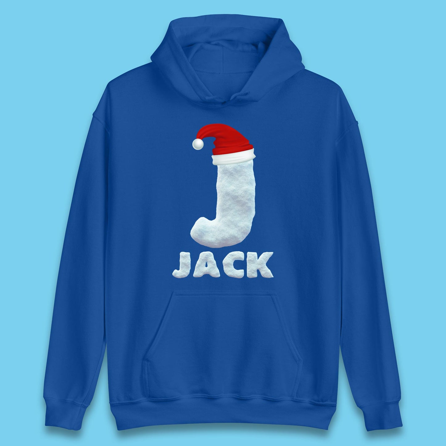 personalised snow style initial letter hoodie