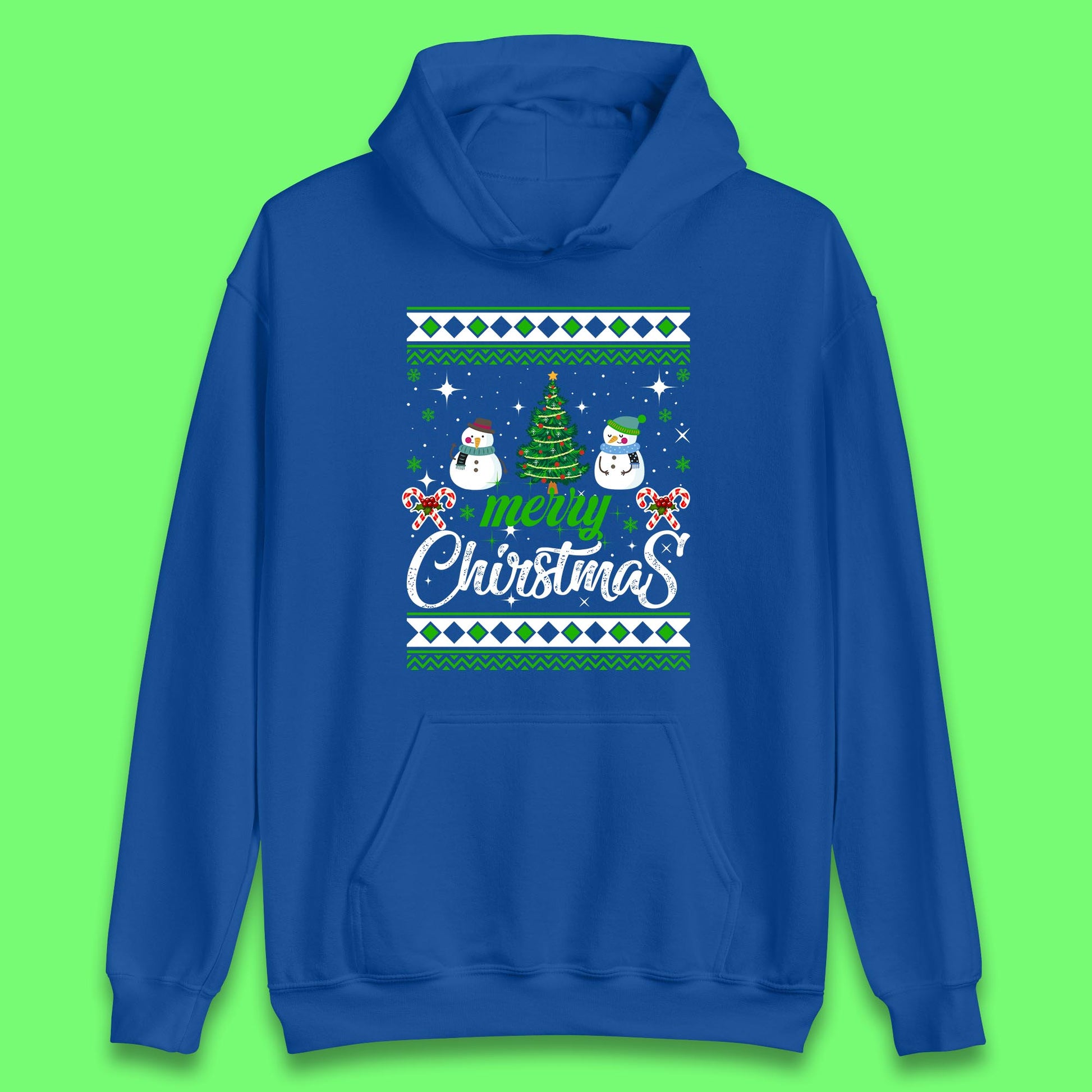 merry christmas snowman hoodie