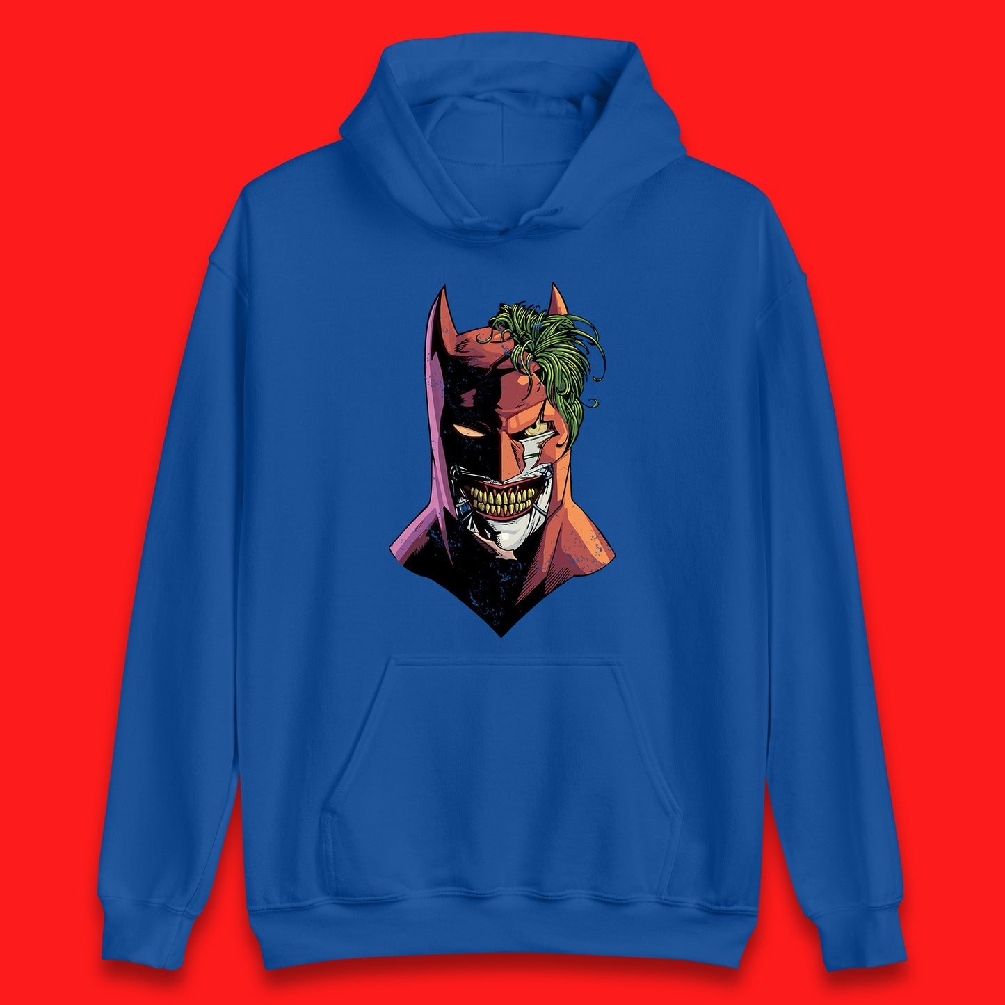 DC Comics Batman Mouth Wall Batman X The Joker Spoof Supervillain Comic Book Character Unisex Hoodie