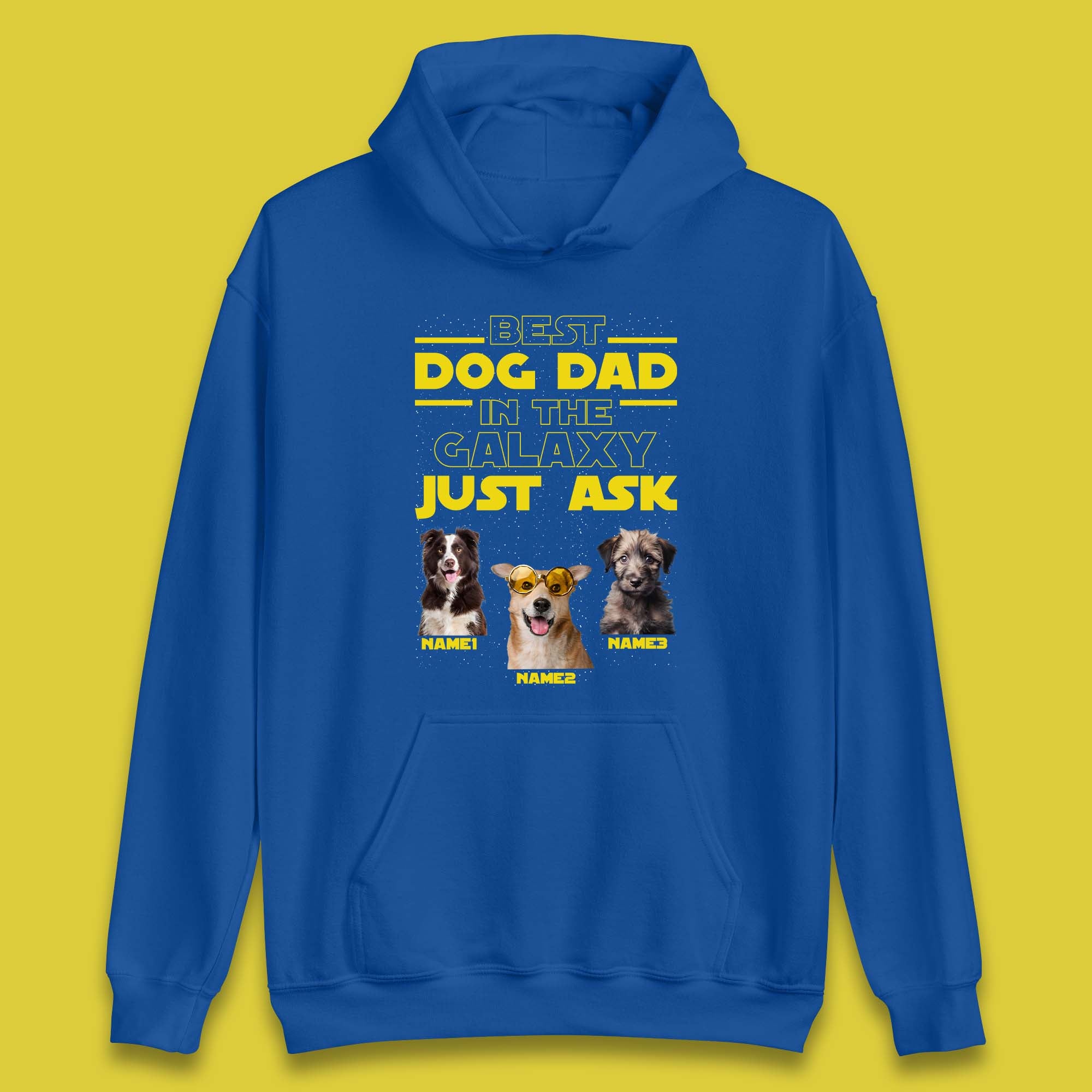 Personalised Best Dog Dad Unisex Hoodie