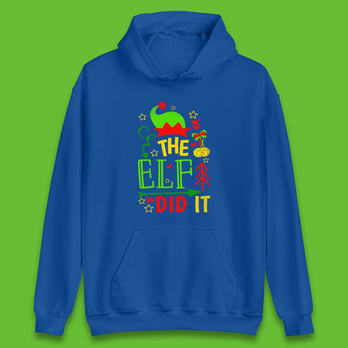 christmas the elf did it funny hoodie