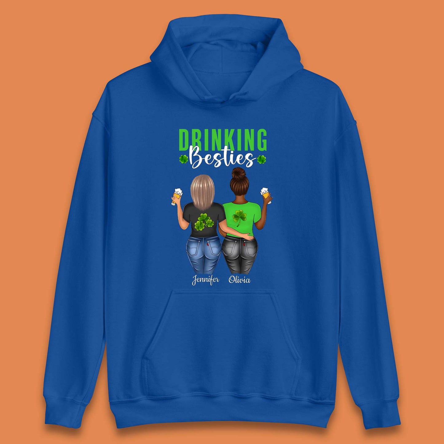 Personalised Drinking Besties Unisex Hoodie