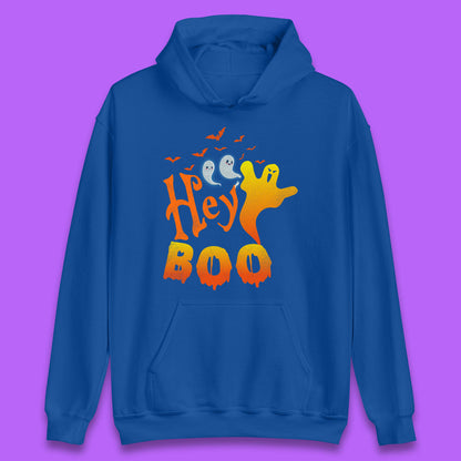 Whispers in the Moonlit Night Hey Boo Horror Scary Costume Halloween Boo Wear Unisex Hoodie