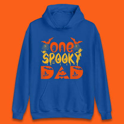 One Spooky Dad Happy Halloween Fall Season Dad Life Spooky Flying Bats Unisex Hoodie