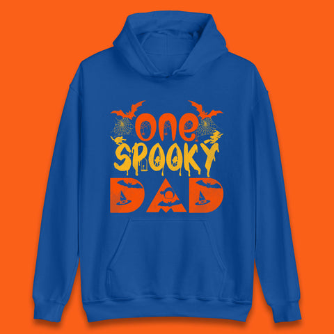 One Spooky Dad Happy Halloween Fall Season Dad Life Spooky Flying Bats Unisex Hoodie