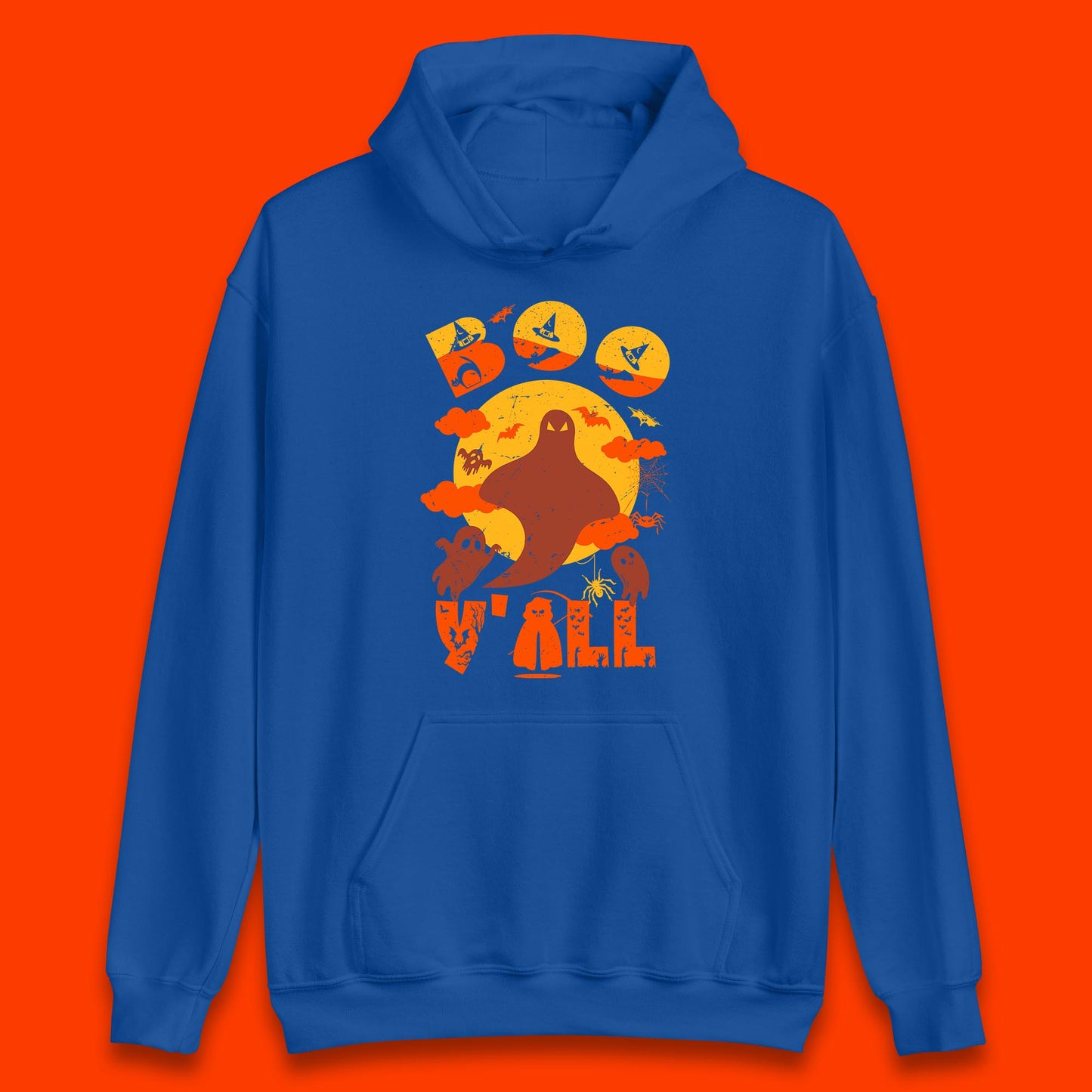 Halloween Boo Y'all Hey Boo Funny Spooky Halloween Party Unisex Hoodie