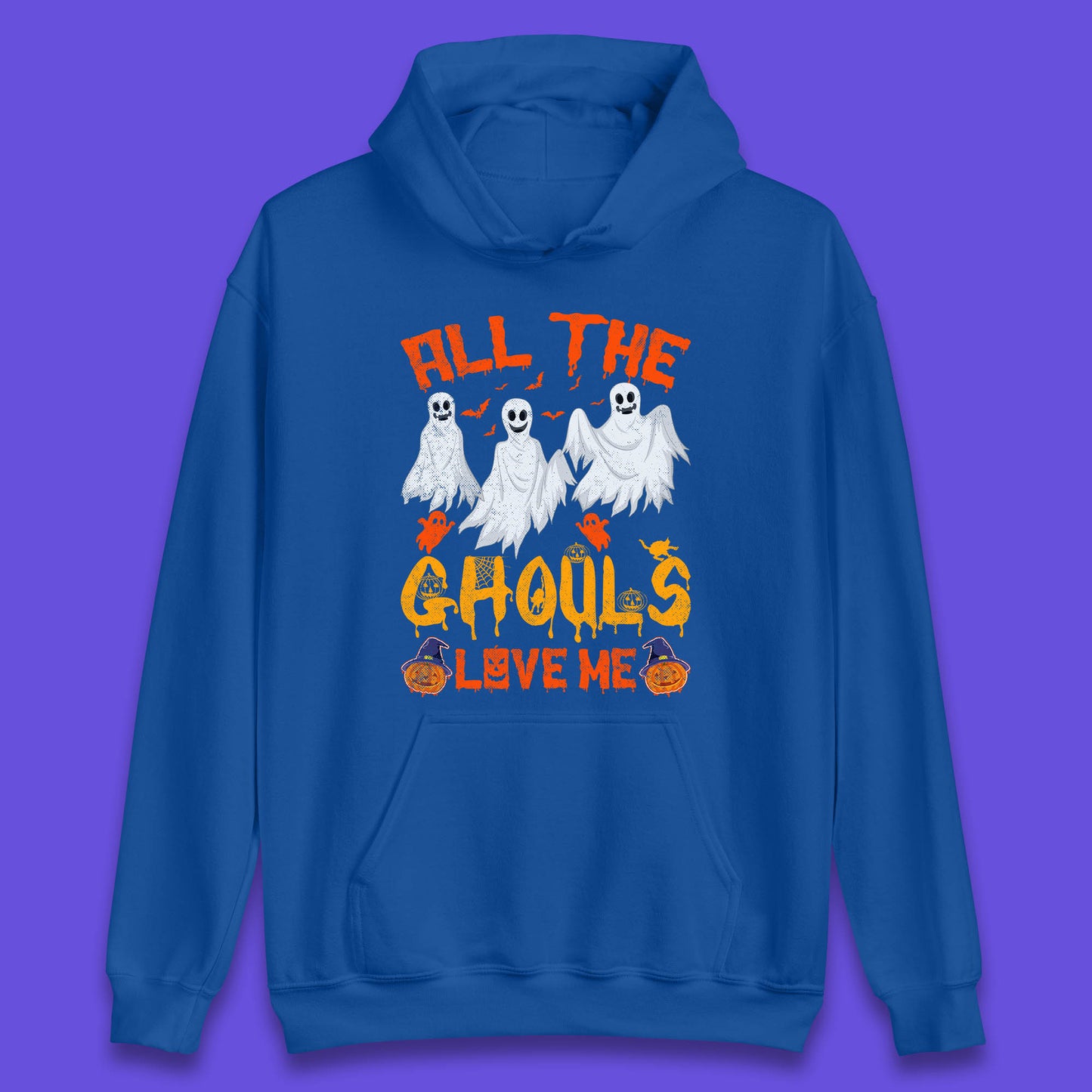All The Ghouls Love Me Halloween Funny Horror Spooky Boo Ghost Unisex Hoodie