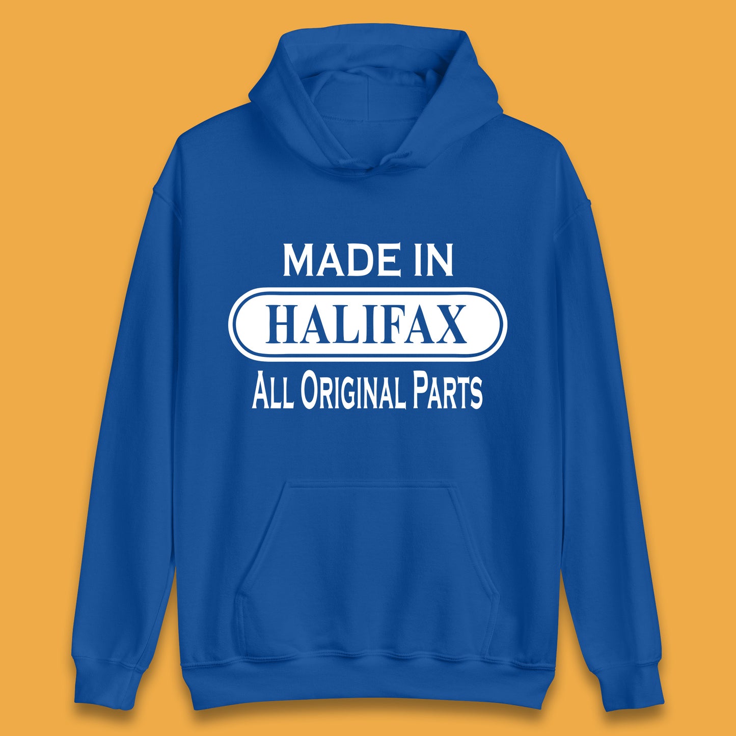 Made In Halifax All Original Parts Vintage Retro Birthday Town in  West Yorkshire, England Gift Unisex Hoodie