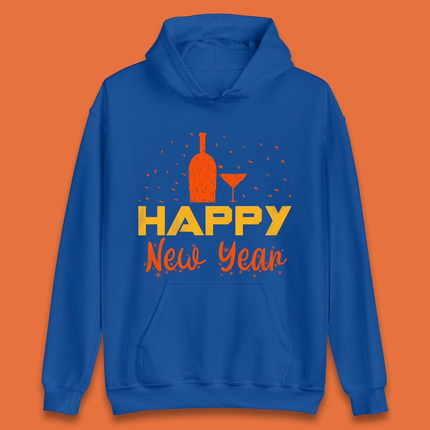 Happy New Year Wine Drinking Unisex Hoodie