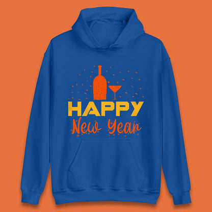 Happy New Year Wine Drinking Unisex Hoodie