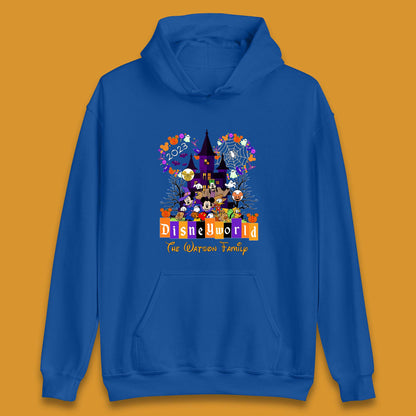 Personalised Disneyworld Halloween Family Disneyland Castle Mickey And Friends Disney Trip Unisex Hoodie