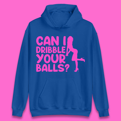 Can I Dribble You Balls? Offensive Adult Humor Gift Unisex Hoodie