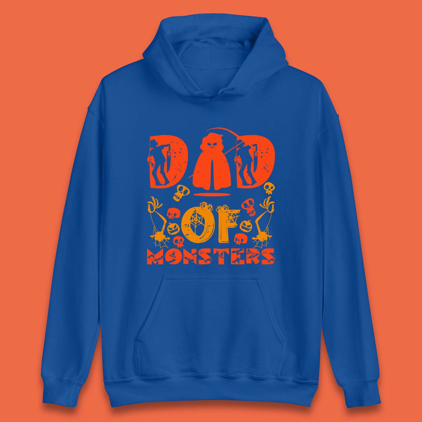 Dad Of Monsters Halloween Spooky Dad Dadster Halloween Costume Unisex Hoodie