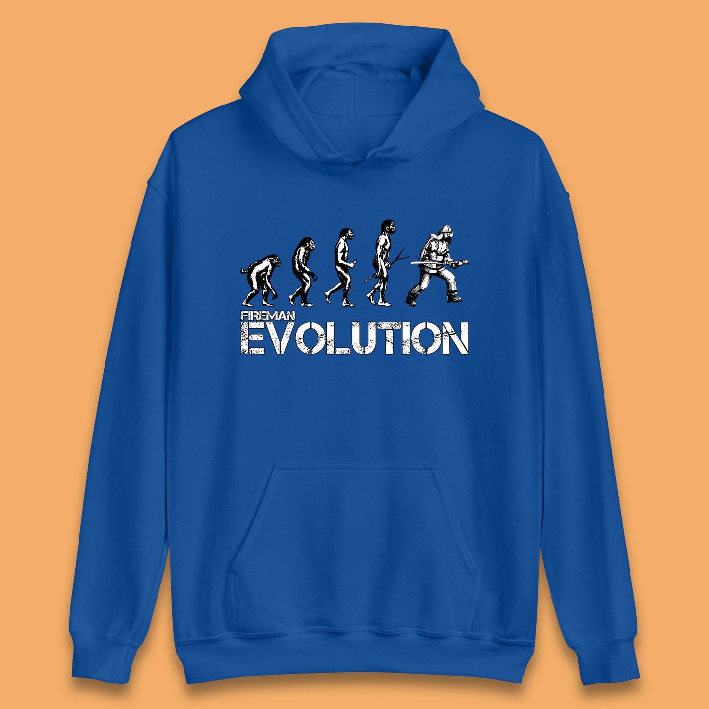Fireman Evolution Funny Fire Brigade Service Firefighter Unisex Hoodie