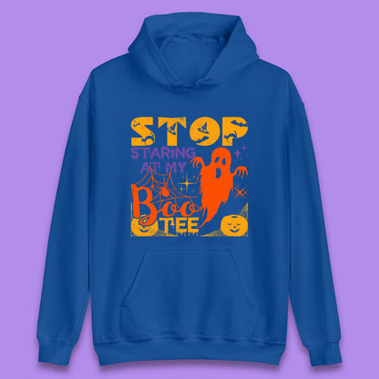Stop Staring At My Boo Tee Funny Sayings Halloween Ghost Party Unisex Hoodie