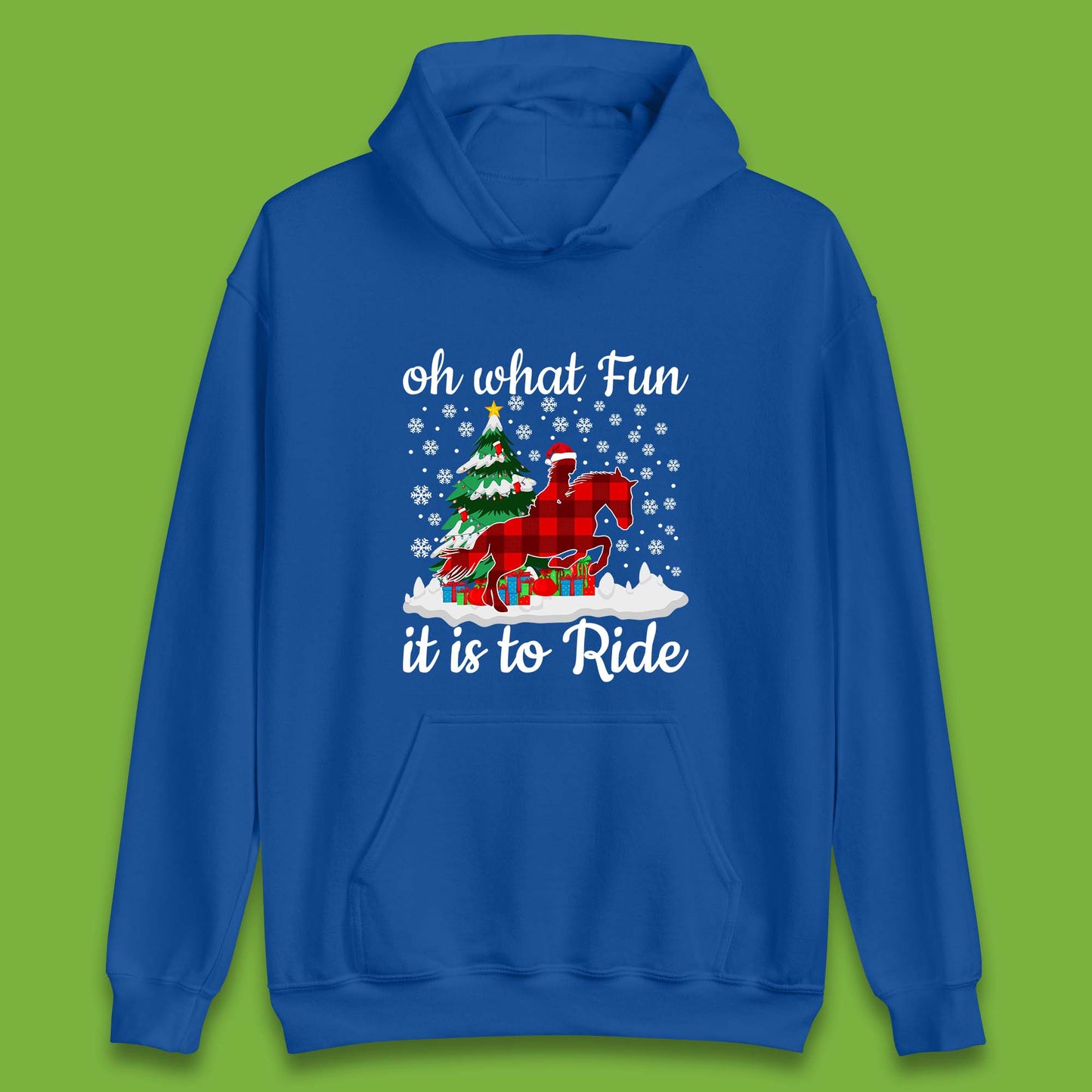 horse riding christmas hoodie