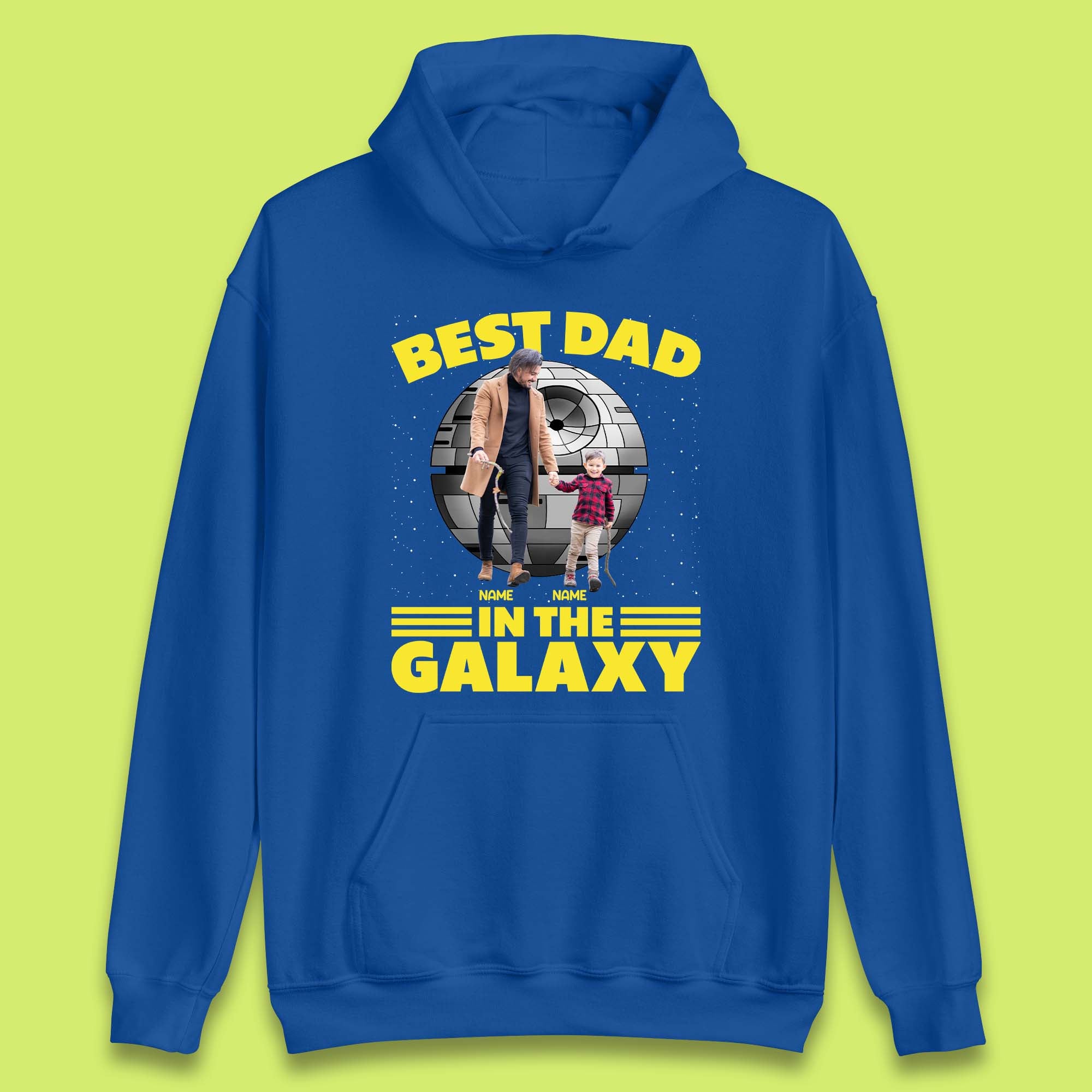 Personalised Best Dad In The Galaxy Unisex Hoodie