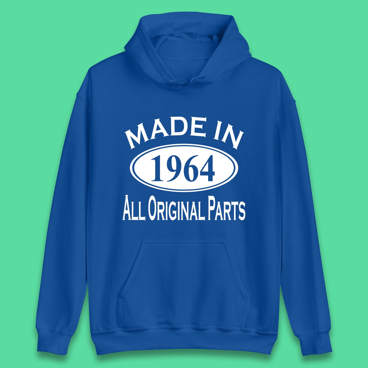 Made In 1964 All Original Parts Vintage Retro 59th Birthday Funny 59 Years Old Birthday Gift Unisex Hoodie
