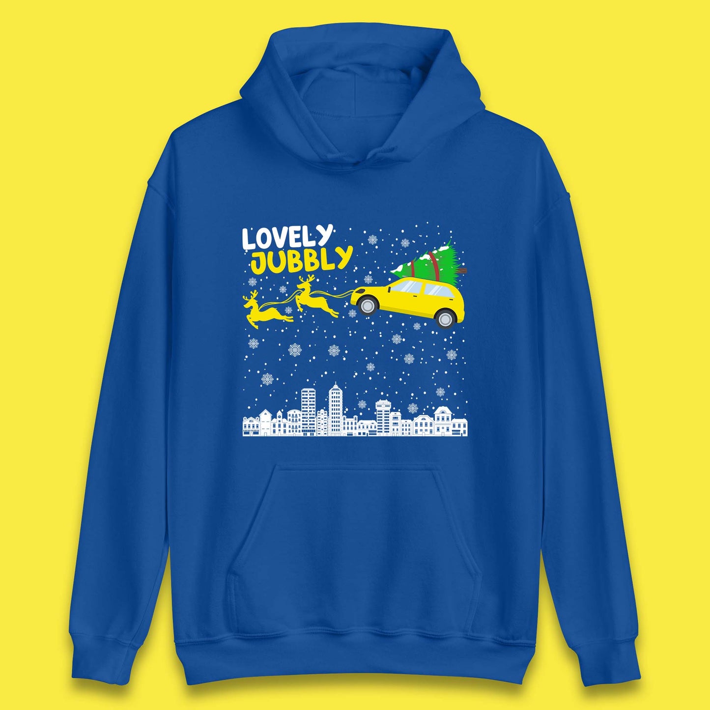 Lovely Jubbly Car Christmas Unisex Hoodie