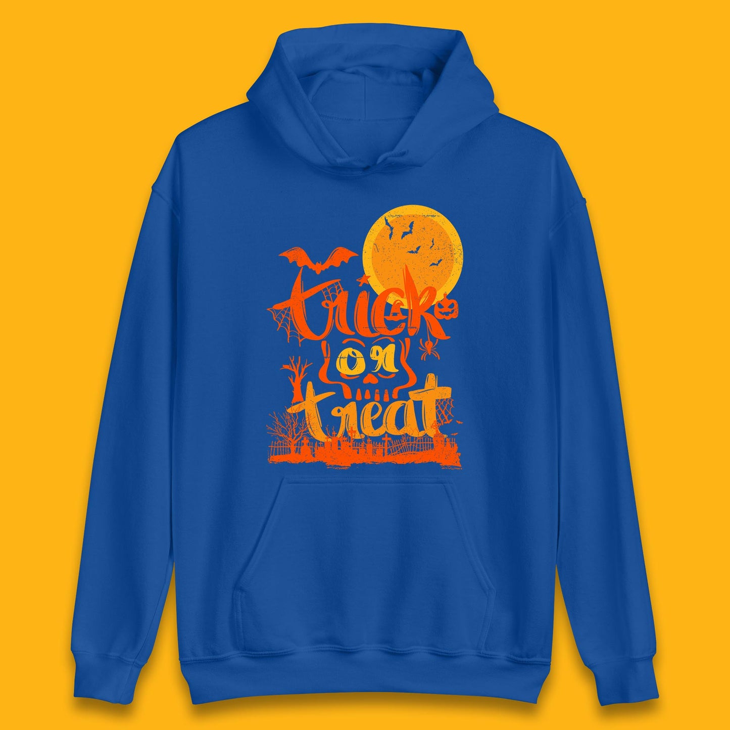 Trick Or Treat Happy Halloween Horror Scary Spooky Season Halloween Vibes Unisex Hoodie
