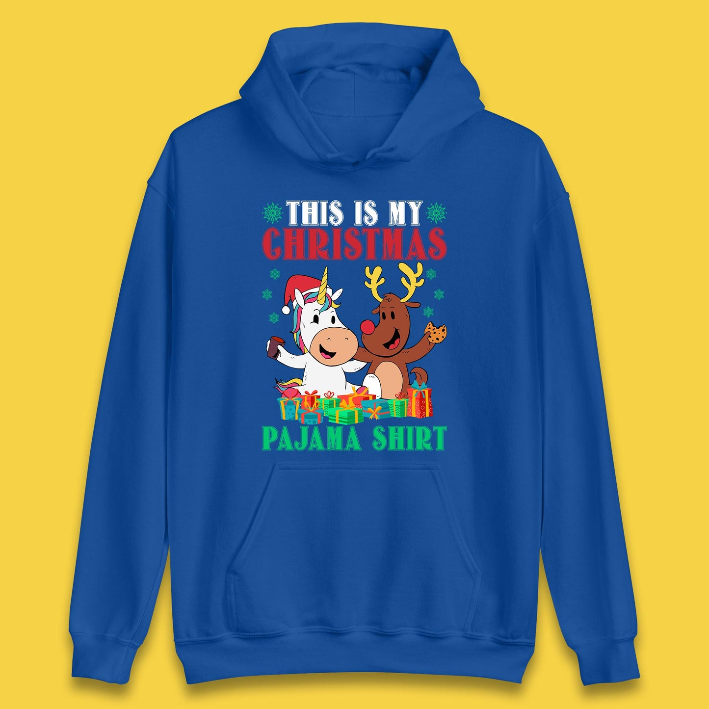 christmas unicorn reindeer hoodie