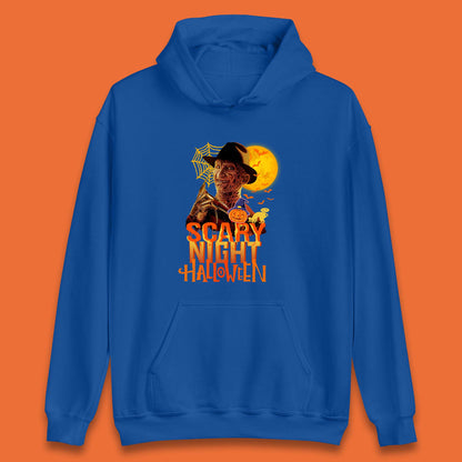 Scary Night Halloween Freddy Krueger Horror Movie Character Spooky Season Unisex Hoodie