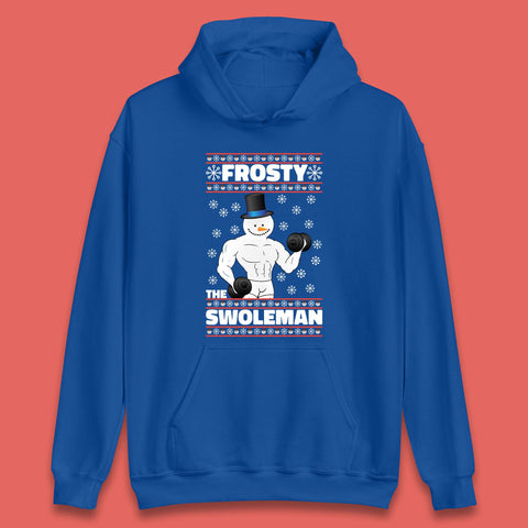 Frosty The Swoleman Christmas Gym Unisex Hoodie