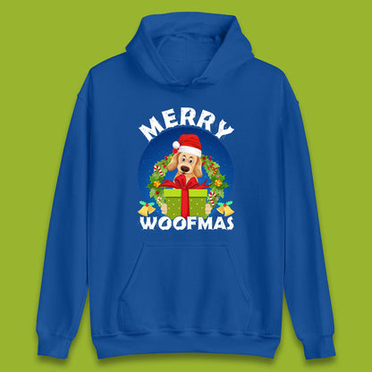 merry woofmas christmas golden retriever dog hoodie