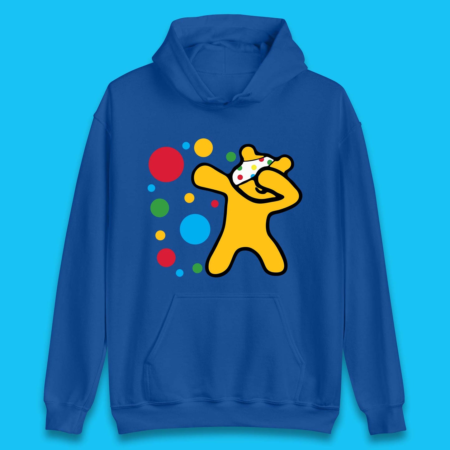 Dabbing Spotty Pudsey Bear Children In Need Dab Dance Spotty Day Donation Unisex Hoodie