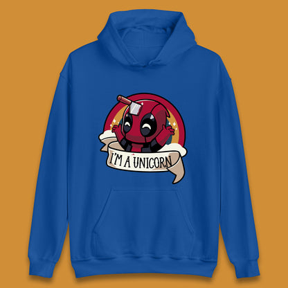 I'm A Unicorn Funny Deadpool Rainbow Colors Marvel Avengers Superhero Fictional Character Unisex Hoodie