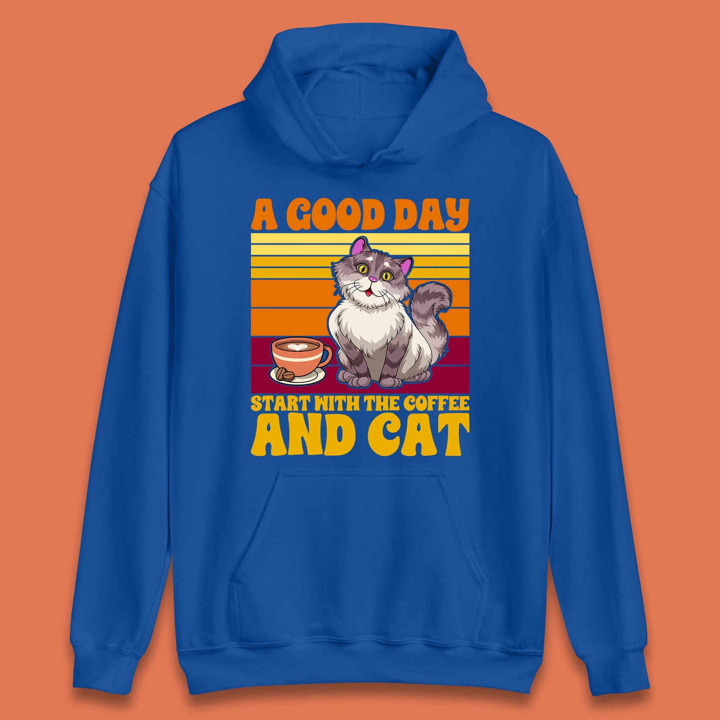 A Good Day Start With The Coffee And Cat Funny Coffee Cats Lovers Unisex Hoodie