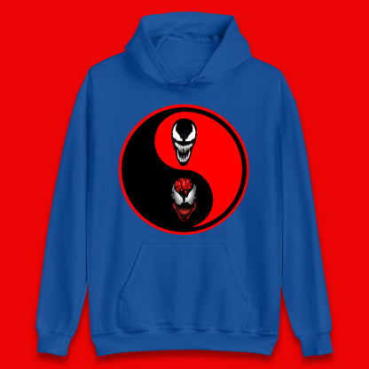 Marvel Comics Carnage And Venom Fictional Movie Character Anime Yin Yang Spoof Unisex Hoodie