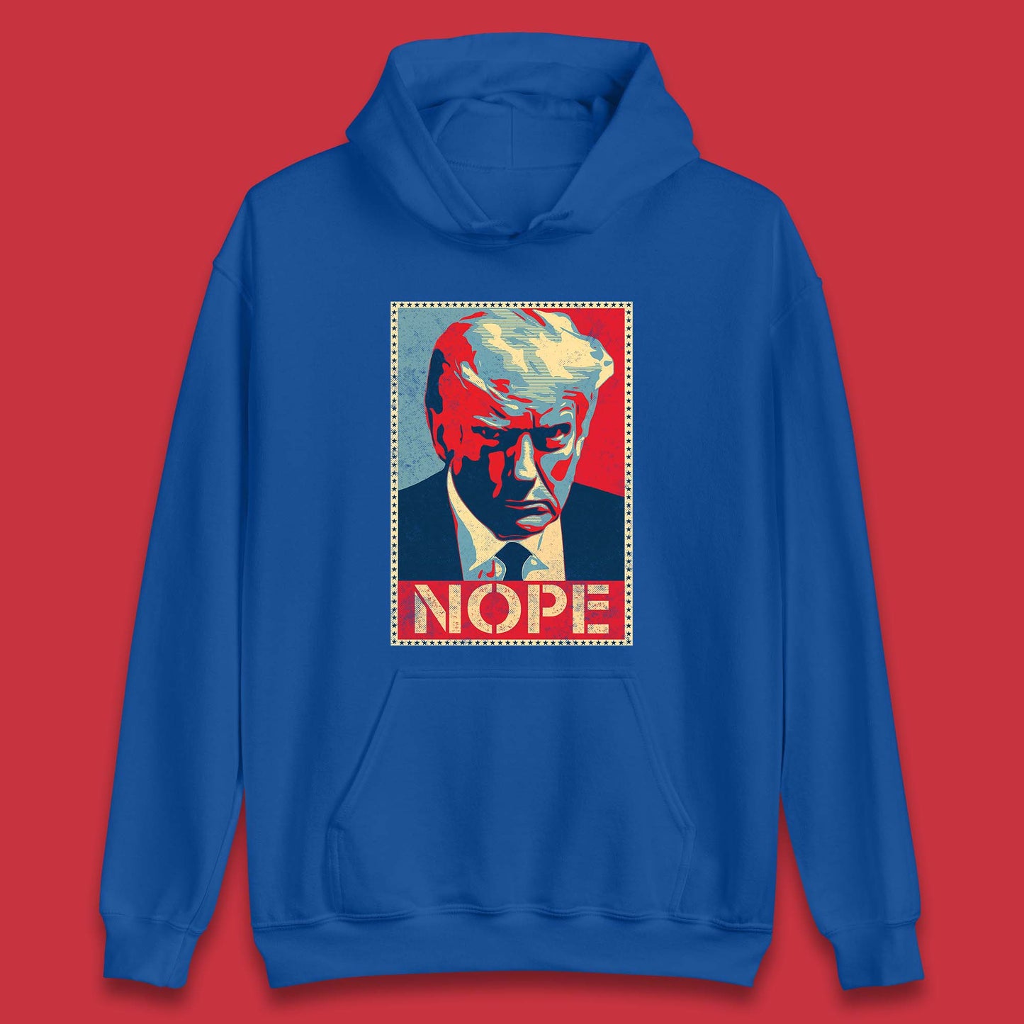 Donald Trump Nope Mugshot Funny Political Obama Hope Anti Trump Unisex Hoodie