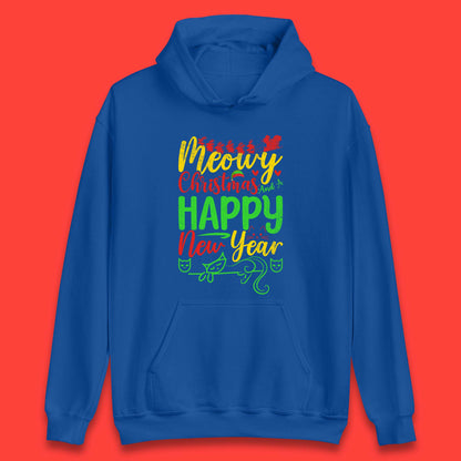 meowy christmas cat hoodie