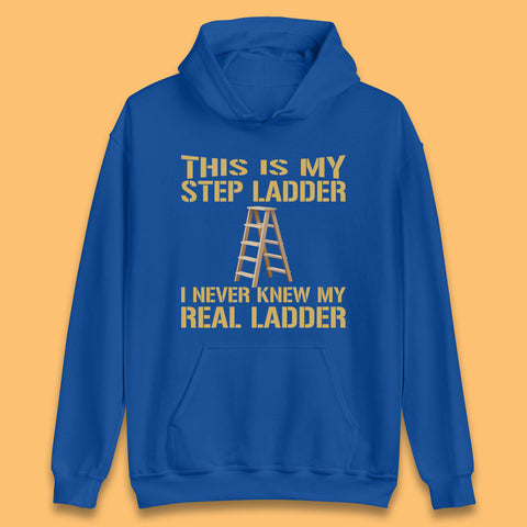 This Is My Step Ladder I Never Knew My Real Ladder Funny Joke Humour Unisex Hoodie