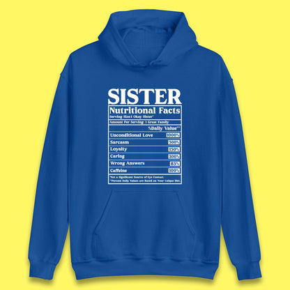 Sister Nutrition Facts Unisex Hoodie