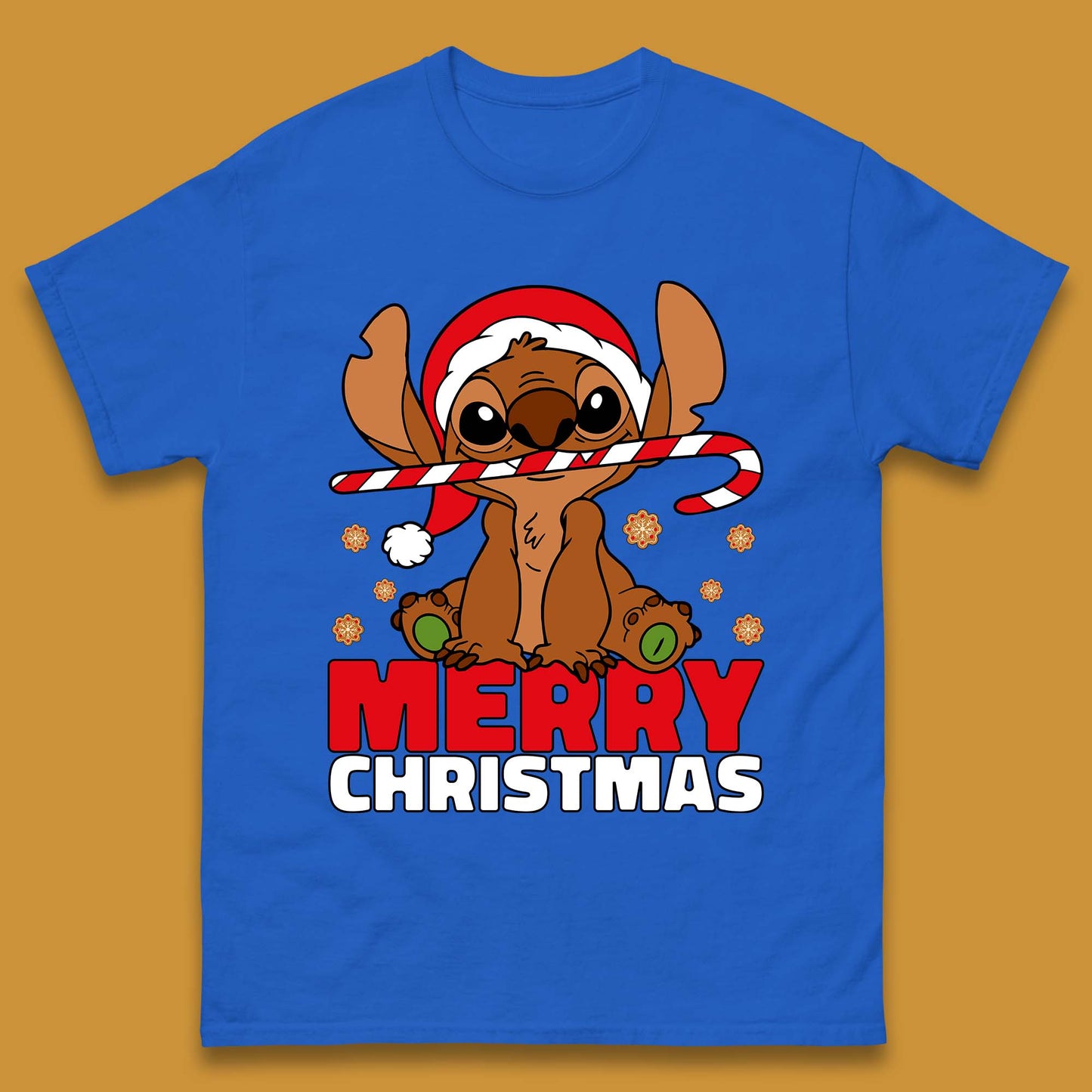 Gingerbread Stitch Christmas Mens T-Shirt
