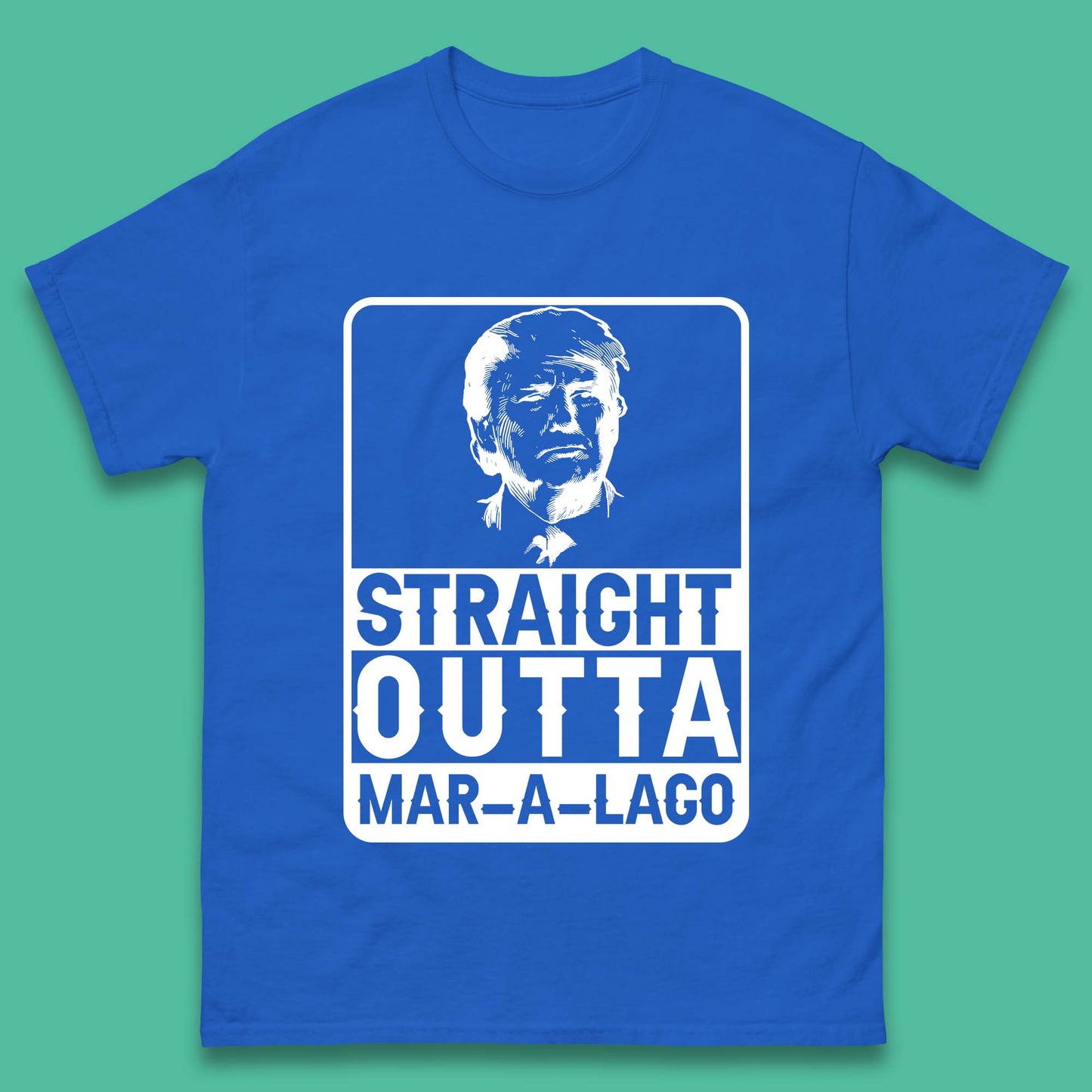 Donald Trump Straight Outta Mar-A-Lago USA Mugshot President Elections 2024 Mens Tee Top
