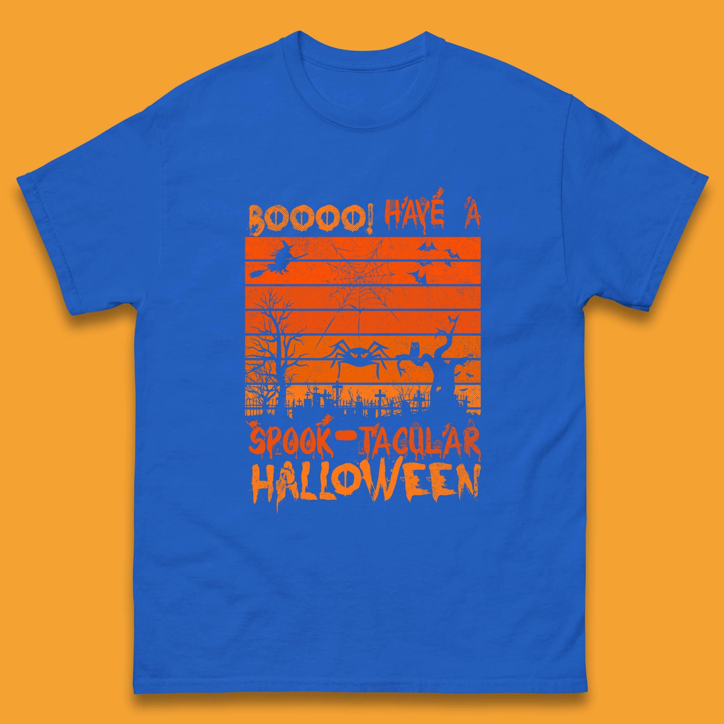 Booo Have A Spook Tacular Halloween Graveyards With Dead Tree Horror Scary Mens Tee Top