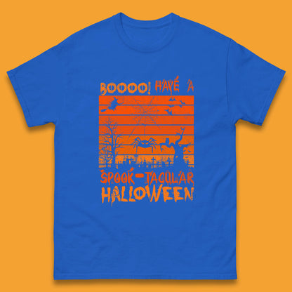 Booo Have A Spook Tacular Halloween Graveyards With Dead Tree Horror Scary Mens Tee Top