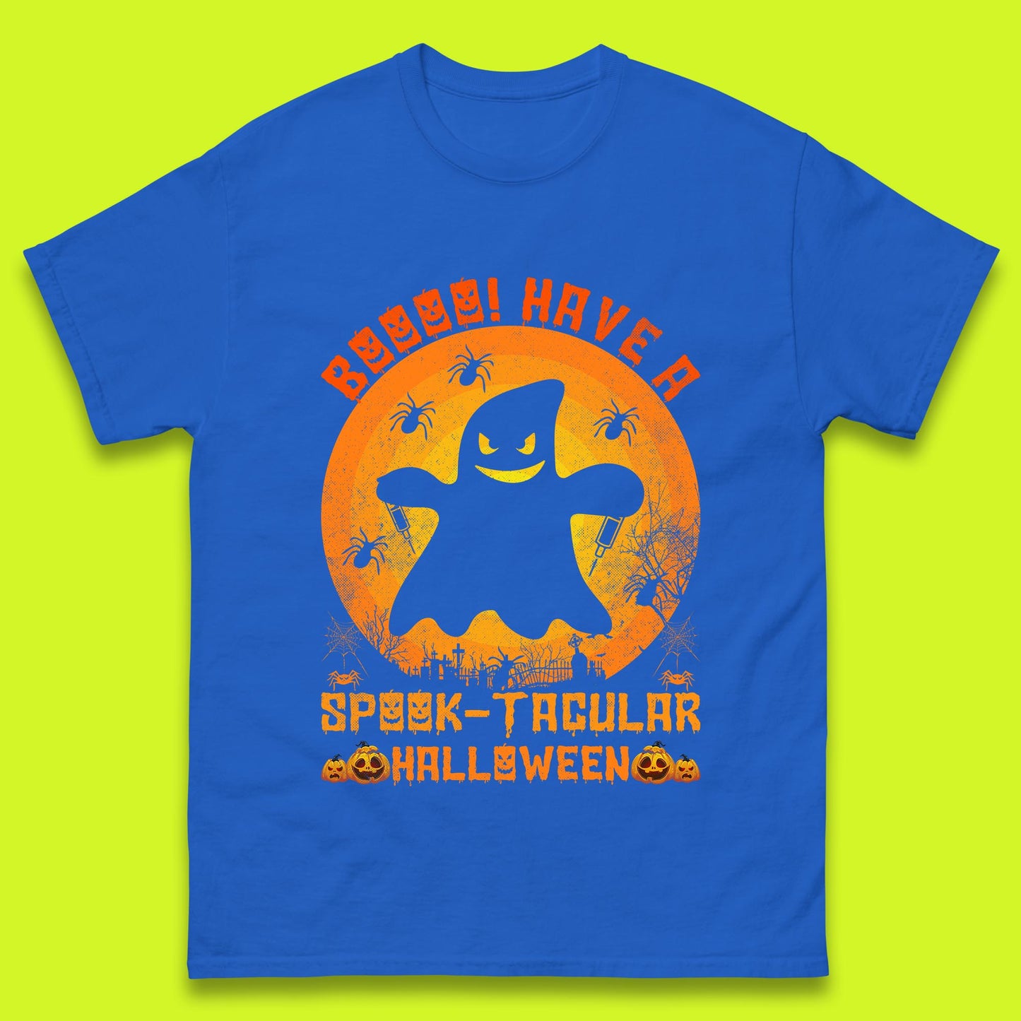 Boo Have A Spook Tacular Halloween Boo Ghost Horror Scary Spooky Season Mens Tee Top