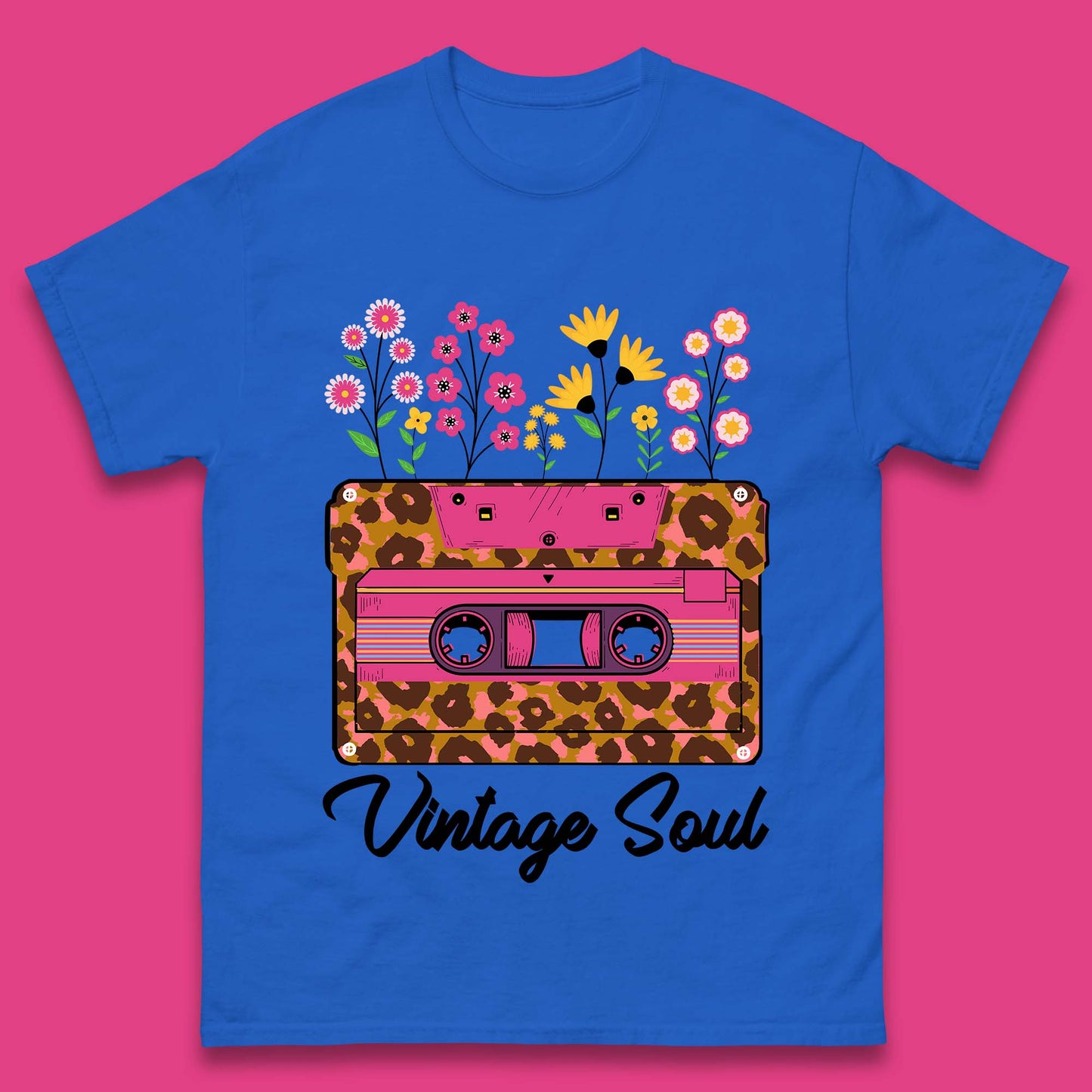 Vintage Soul Western Floral Cassette Tape Retro Wildflower Music Mixtape 80’s 90's Country Music Nostalgia Mens Tee Top