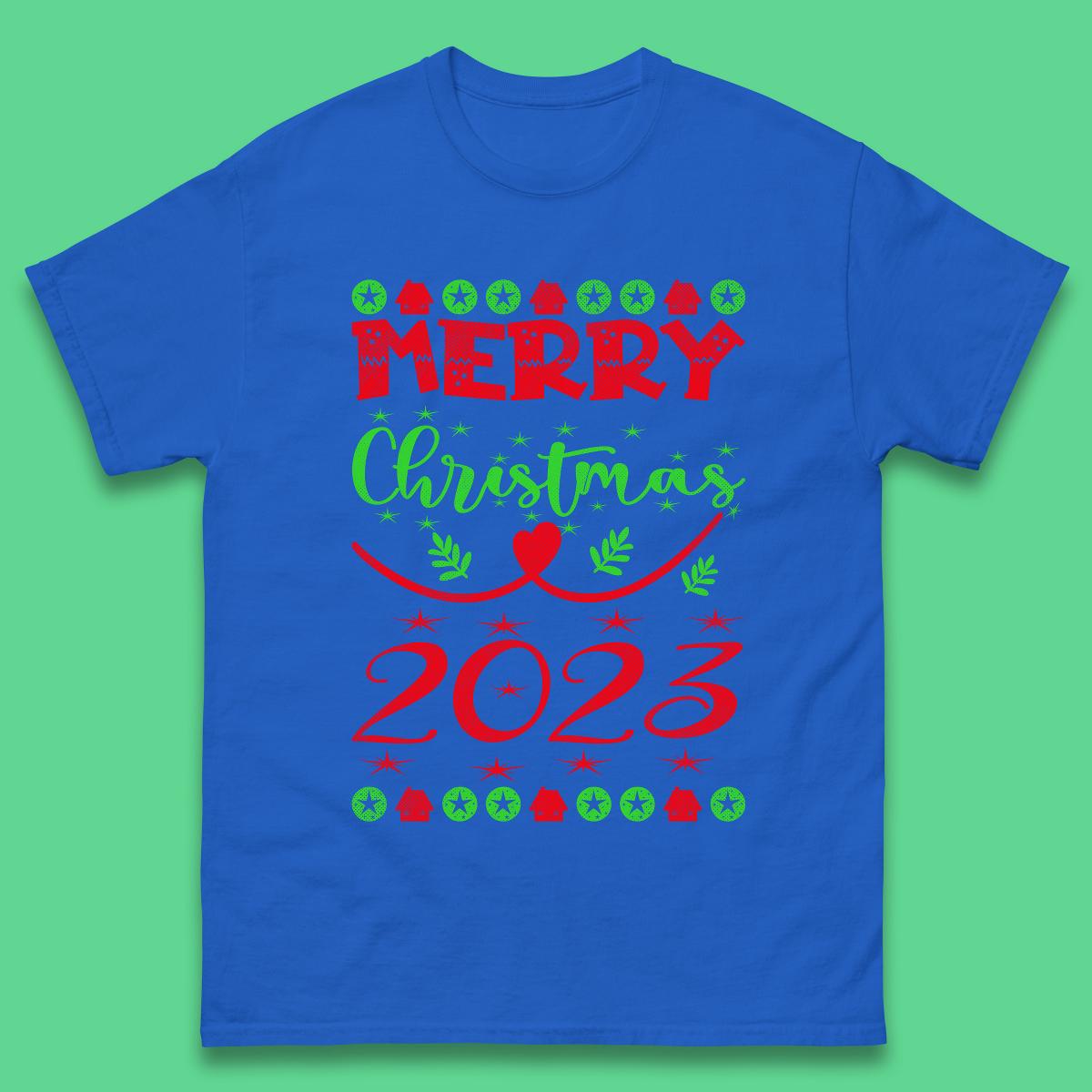 Merry Christmas 2023 Winter Holiday Xmas Festive Celebration Mens Tee Top