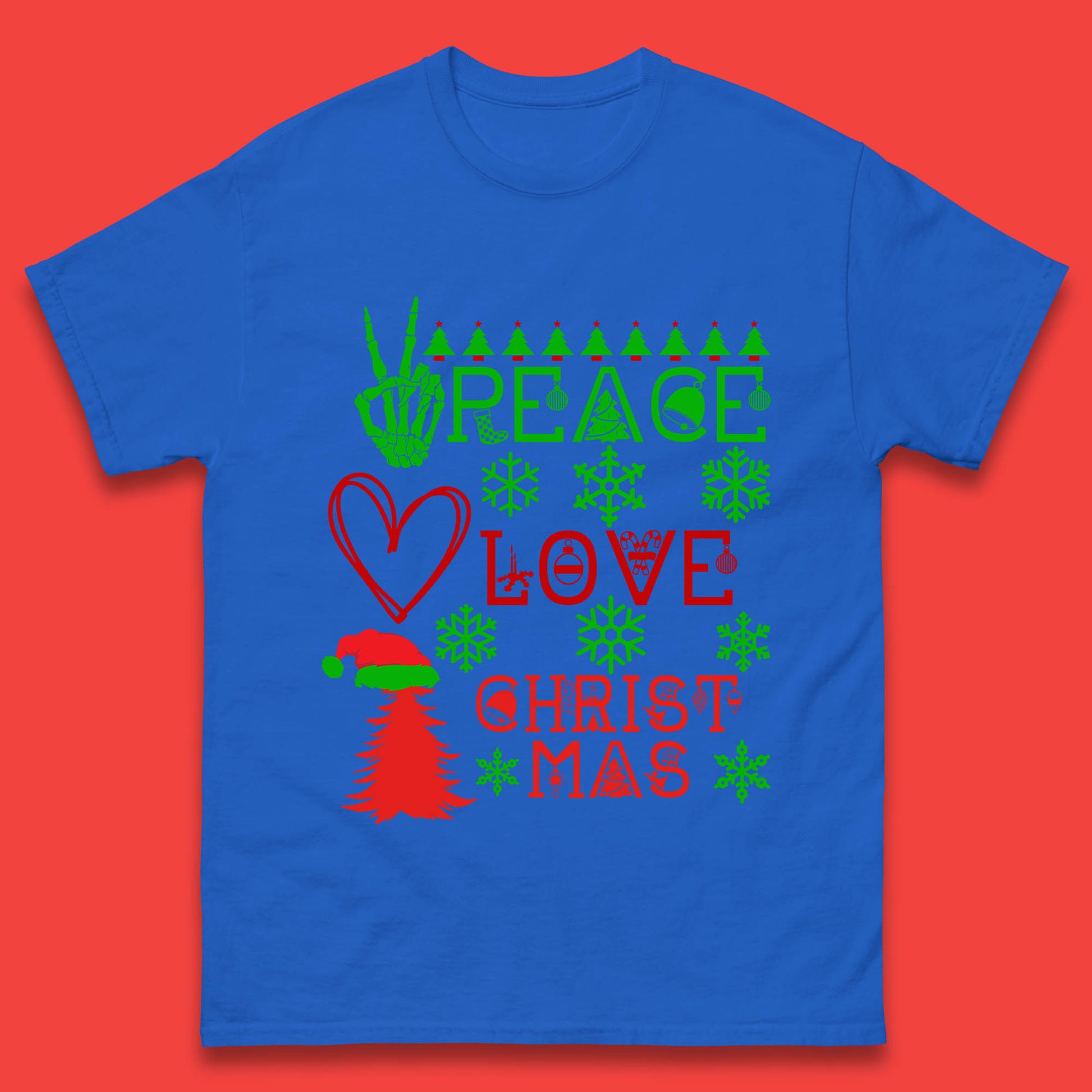 peace love christmas t shirt