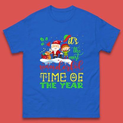 santa reindeer and elf t shirt