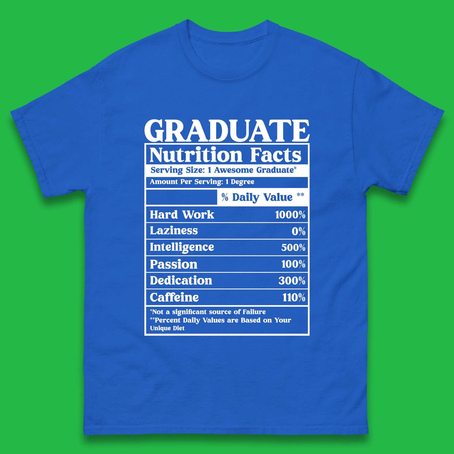Graduate Nutrition Facts Mens T-Shirt