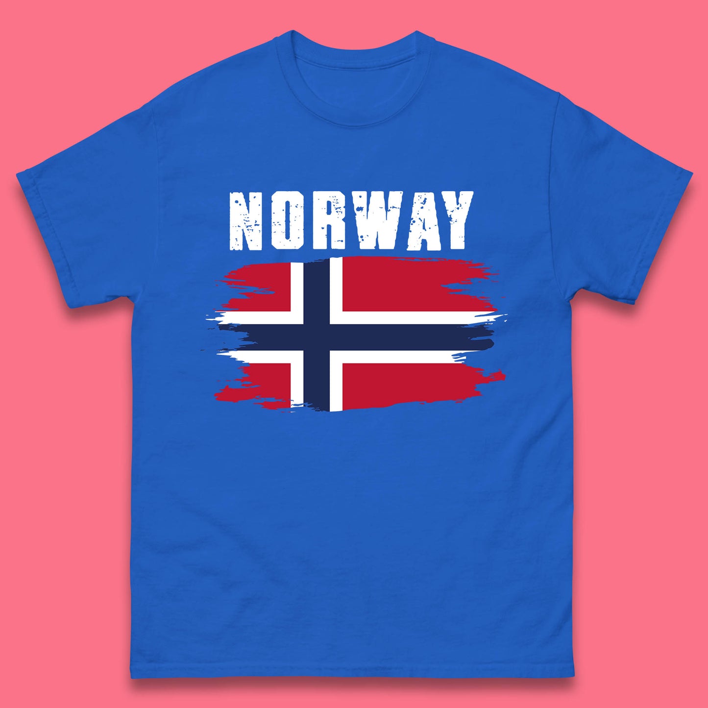 Distressed Norway Flag Kingdom Of Norway Patriotic Norwegian Flag Mens Tee Top